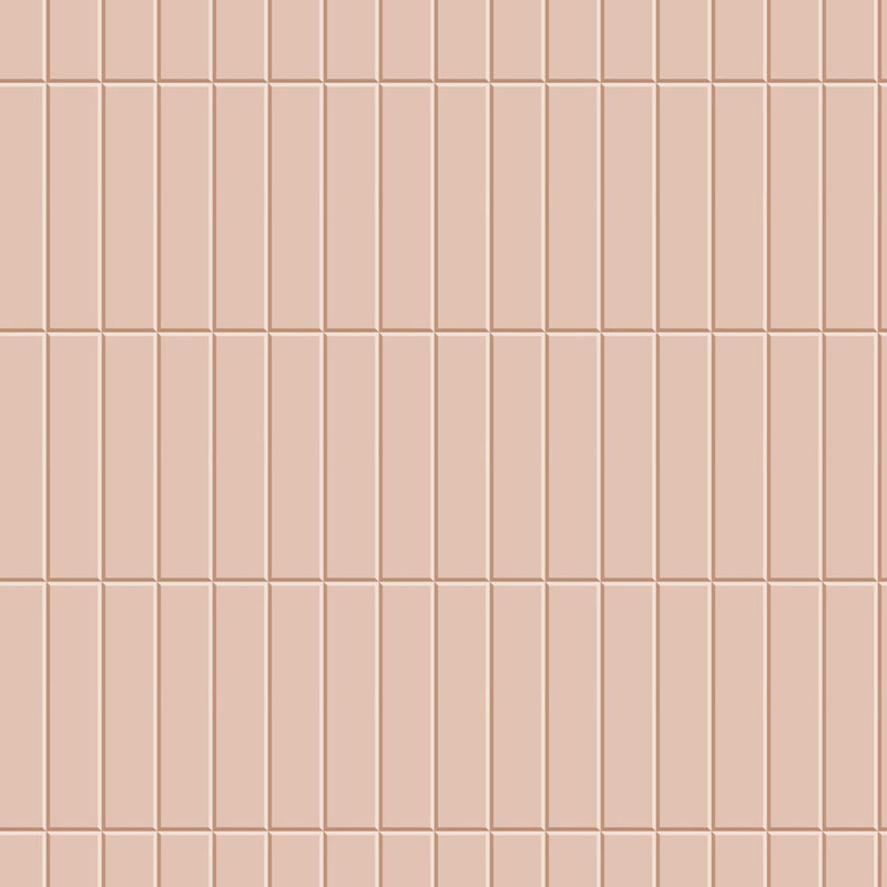 Tall Tiles - Soft Blush Wallpaper, Paper