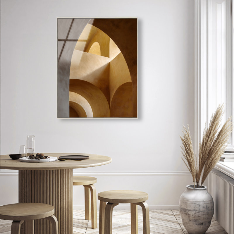 Honeyed Vaults I Print, 25"H x 21"W, Silver Floater Frame