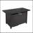 25" H X 42" W Steel Outdoor Fire Pit Table With Lid