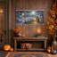 «Masked figure and Glowing Moth In Moonlit Forest», art mural sur toile-1210846484