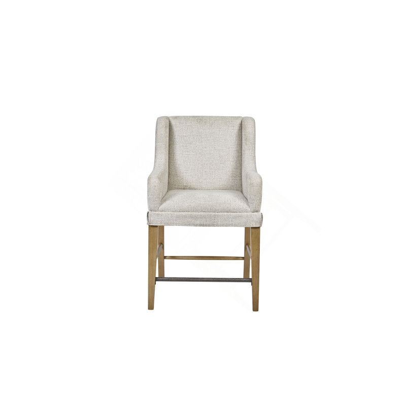 Tabouret de comptoir rembourré (ensemble de 2), Naturel, Havane clair