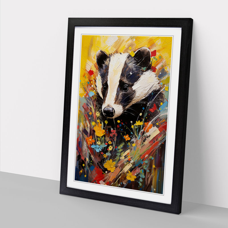 Single Picture Frame Print on Wood, 46cm H x 34cm W, Black Framed