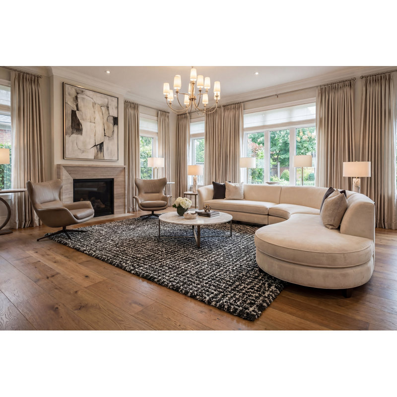 Tapis gris Donna, Rectangle 6 pi 7 po x 9 pi 6 po