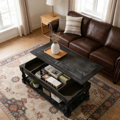 Table basse à plateau relevable Farmhouse