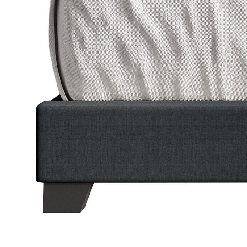Lit profilé capitonné Elysian, Gris anthracite, Grand