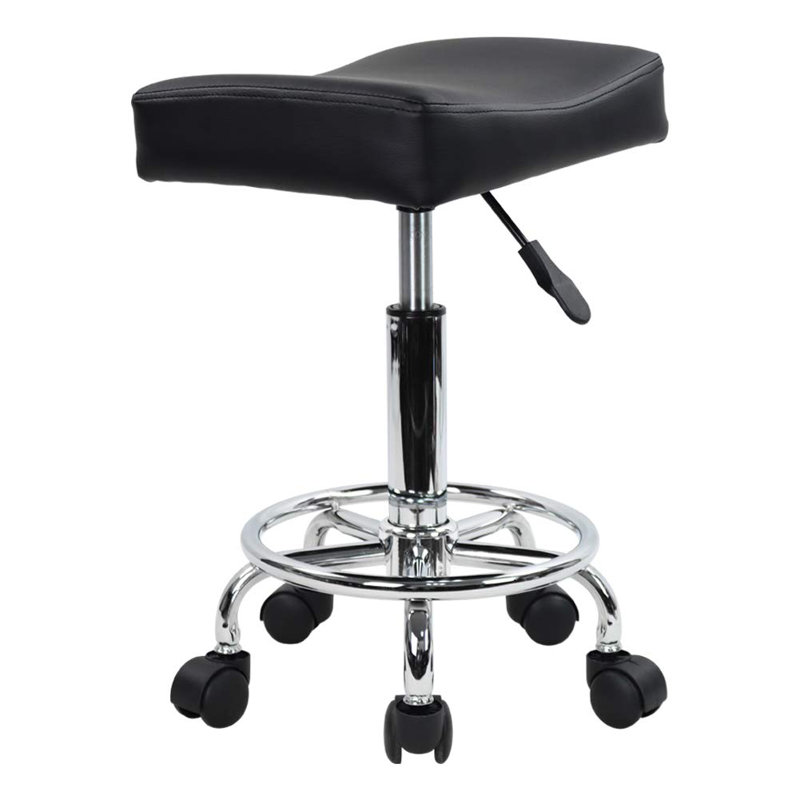 Square Rod Stool, 11" W x 14.4" D, 24.4", Black