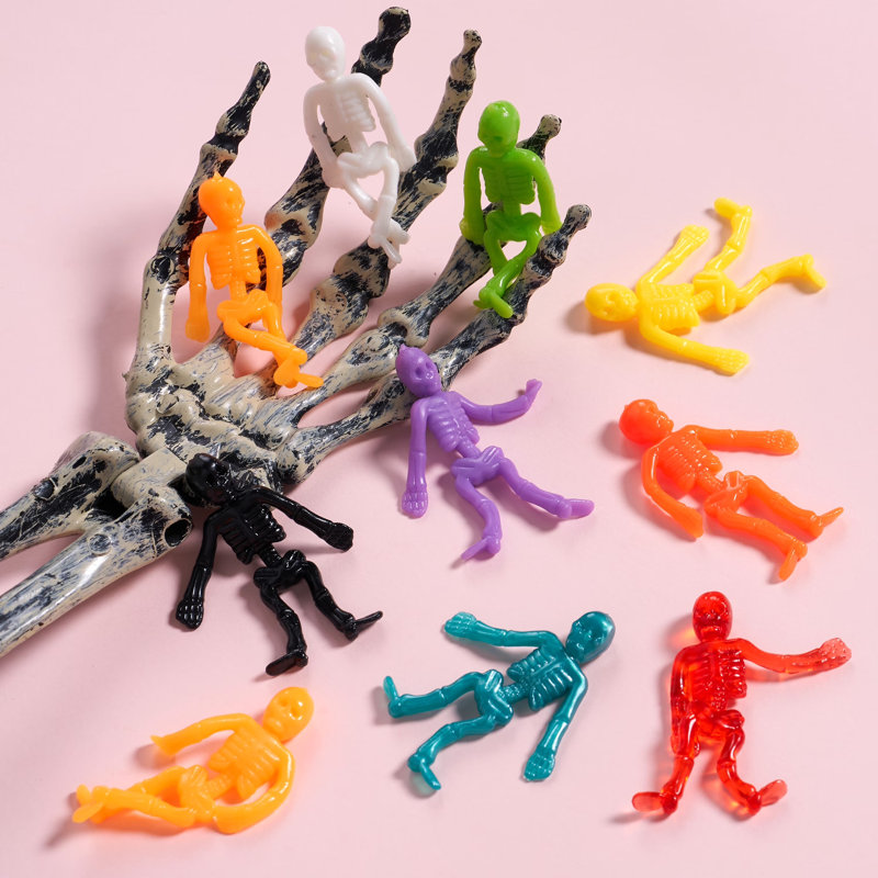 48 PCS Halloween Stretchy Skeletons