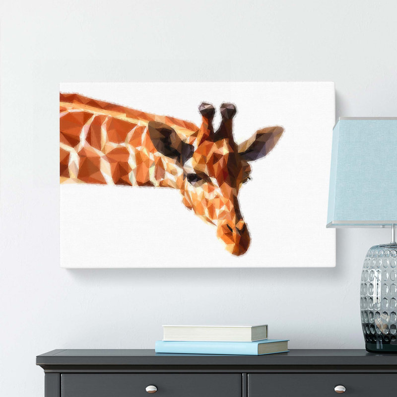 Geometric Giraffe in Abstract - Wrapped Canvas, 50cm H x 76cm W x 3cm D
