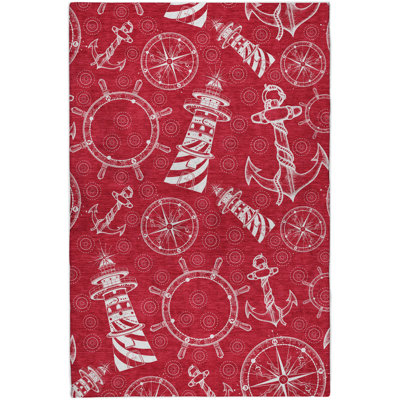 Premium Machine Washable Dream Shag Nautical Rug