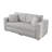 75.6" Soft  Modular 2-Person Sofa - Highly Comfortable With Distinctive Design. For Bedroom & Living Room. Light Gray. Modern & Plush Furniture Choice.-766312596-766312597