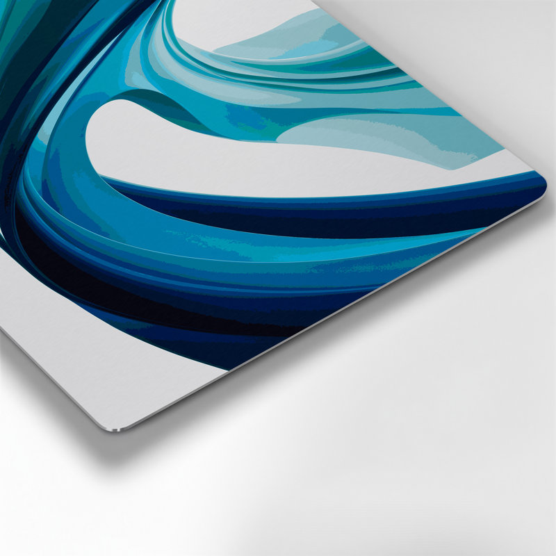Gradient Abstract 41 Green Metal Wall Art