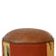 Prange 45cm Wide Genuine Leather Round No Pattern Footstool Ottoman
