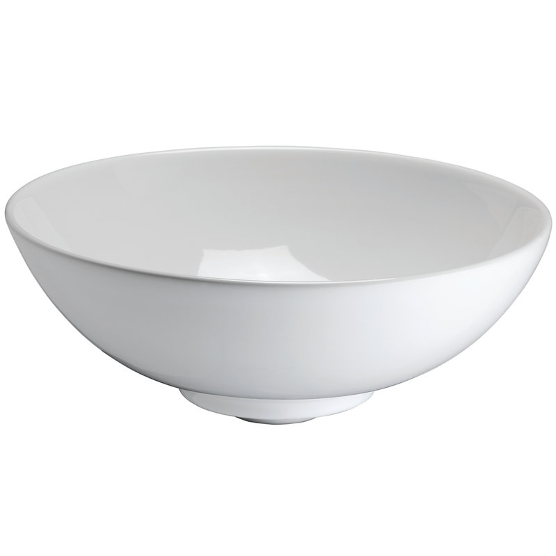 Barclay 16.75'' Ceramic Circular Bathroom Sink, White