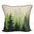 Coussin en bois vert forêt
