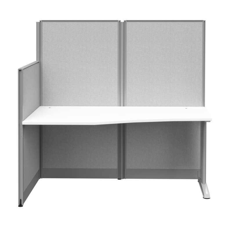 Poste de travail droit avec panneau Regency, l 65 po x P 33 po, blanc pur Regency, White