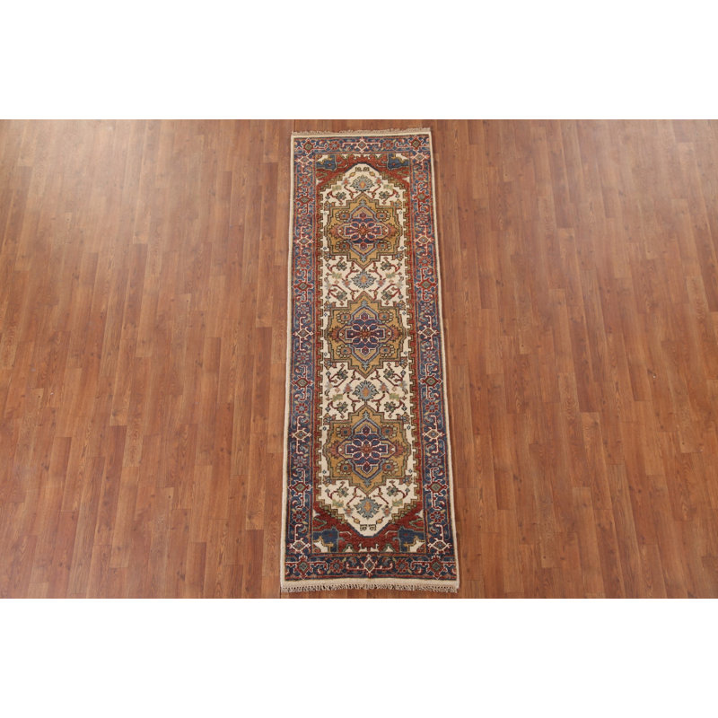 Tapis de couloir indien ivoire 3x8