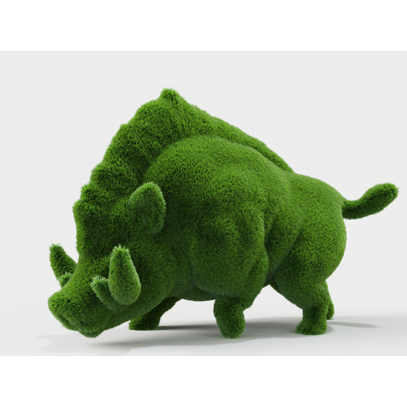 Topiaire de sanglier vert extérieur