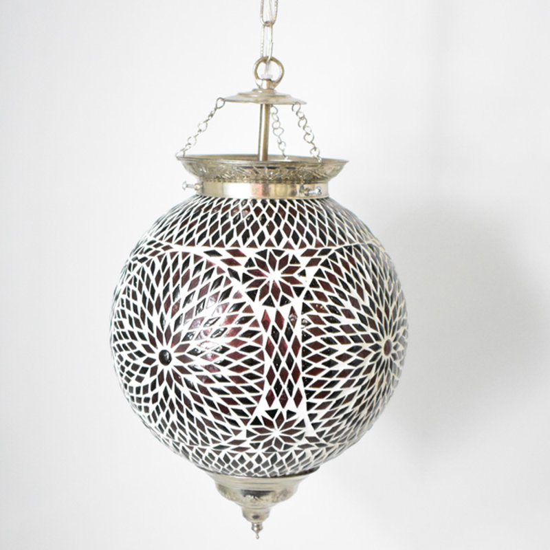 Charron 1 - Light Gold Sphere Pendant, Purple