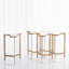 Link Bunching Table-Gold w/White Marble Top-64404294