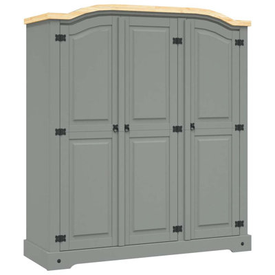 Lonepine 3 Door Solid Wood Wardrobe