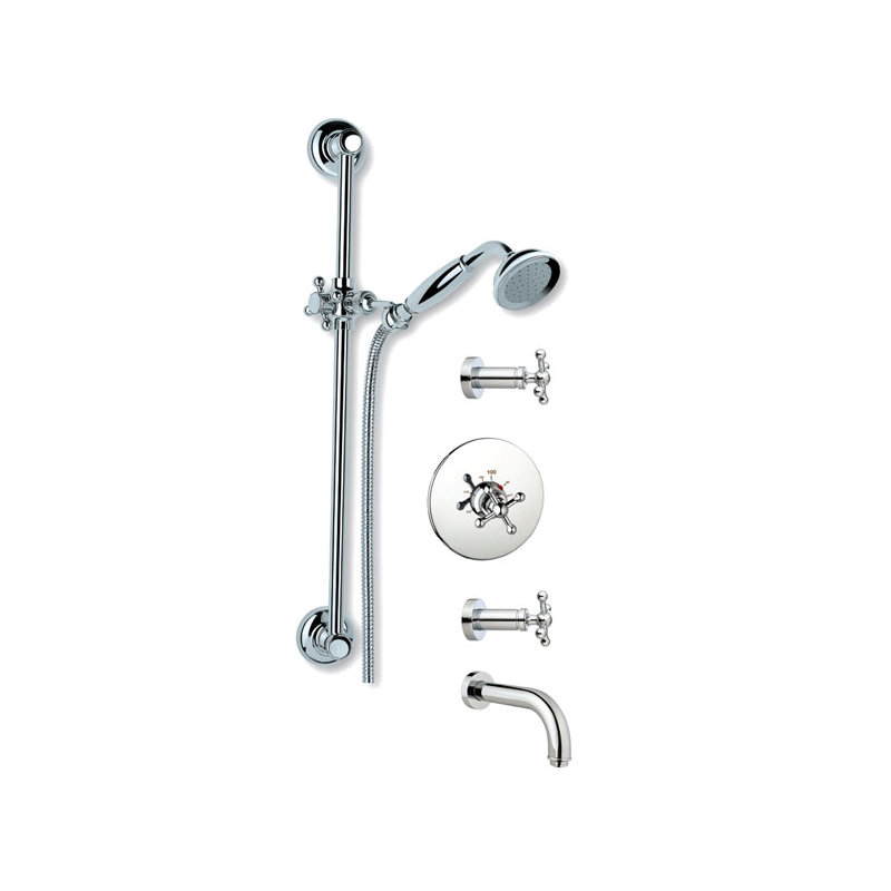 Thermostatic Complete Shower System, Brushed Nickel