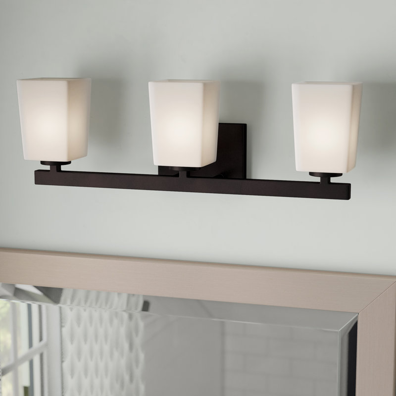 3 - Light Dimmable Vanity Light, Oil Rubbed Bronze