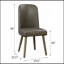 Ensemble de 2 chaises d'appoint rembourrées en chêne gris et gris