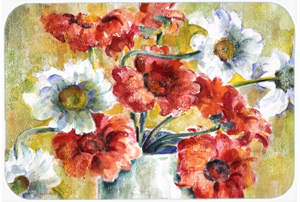 Caroline's Treasures Flowers Glass Cutting Board