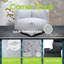 Pouf d'angle moderne de 86 cm de large, garni de mousse, avec accoudoirs, idéal pour la piscine et la terrasse.-1012087455