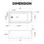 KDK HOME 59" x 29" Freestanding Bathtub Left Drain Acrylic Soaking Tub with Pop up Drain & Overflow