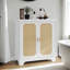 Buffet avec portes décoratives en rotin, armoire de rangement pour buffet, console, armoire décorative, convient aux couloirs, entrées, salons
