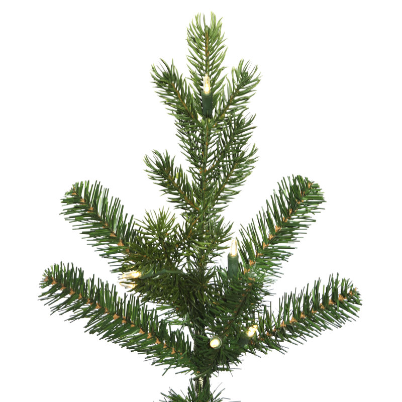 Eagle Fraser Slim Green Fir Artificial Christmas Tree with Dura-lit LED Clear/White Lights with Stand, 7.5' H