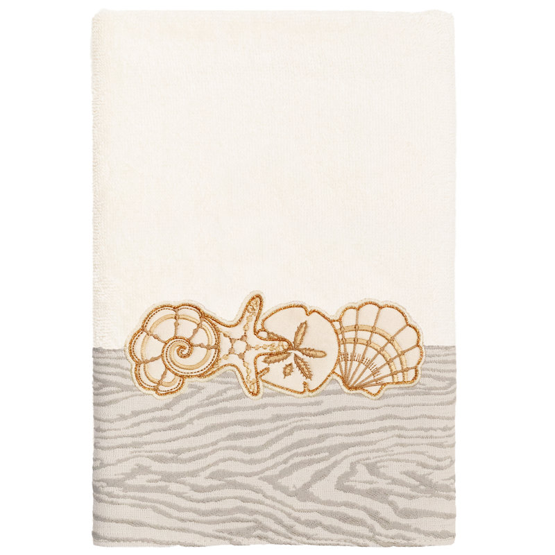 Ensemble de serviettes à main 100% coton turc 2 pièces SHELL ROW, Beige