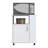 Kitchen Cart, Three Side Shelves, White Finish