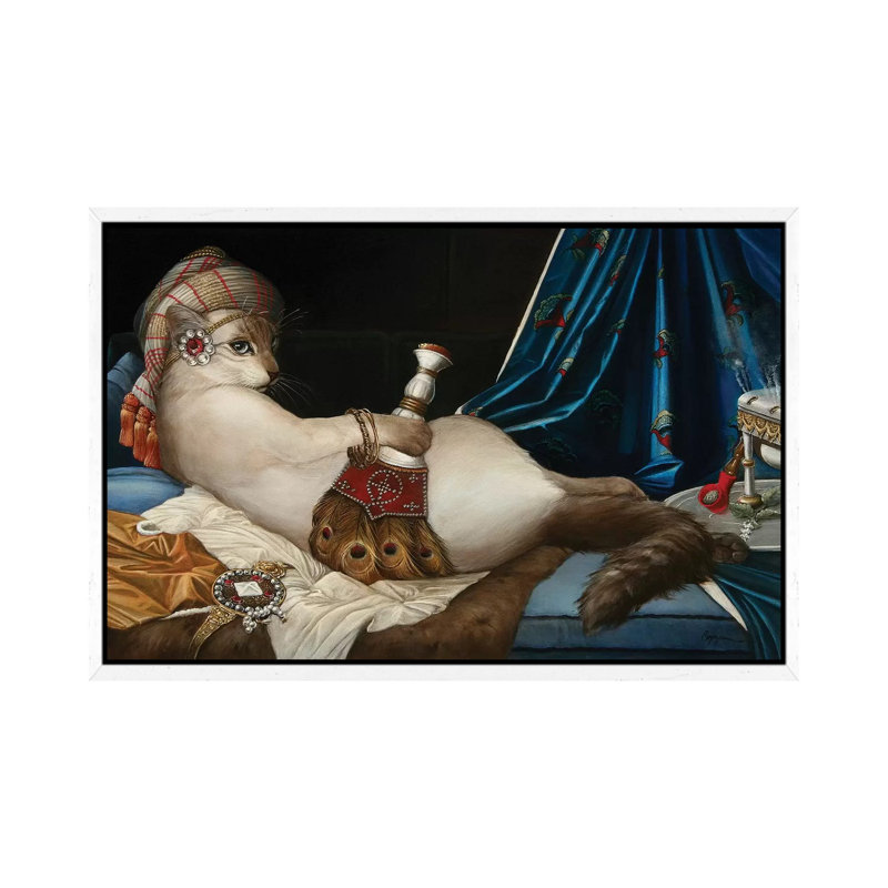 Tasha - Print on Canvas, White Framed, 101.6 cm H x 66.04 cm W