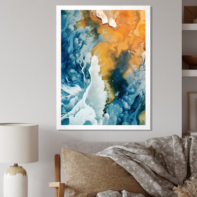 Aerial View Of Artic Glacier Landscape - Glacier Canvas Print