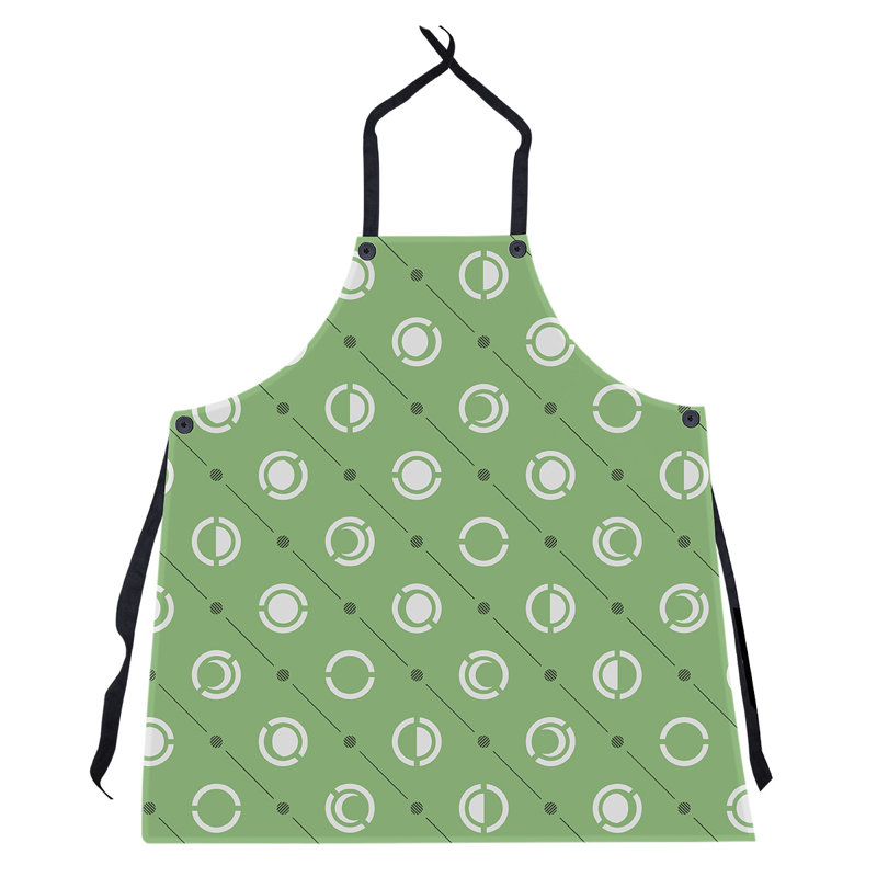 Tablier classique en phases de lune, Vert/noir