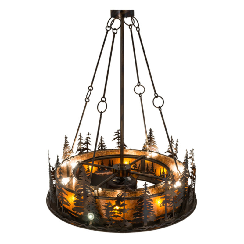 Tall Pines LED Downrod Ceiling Fan