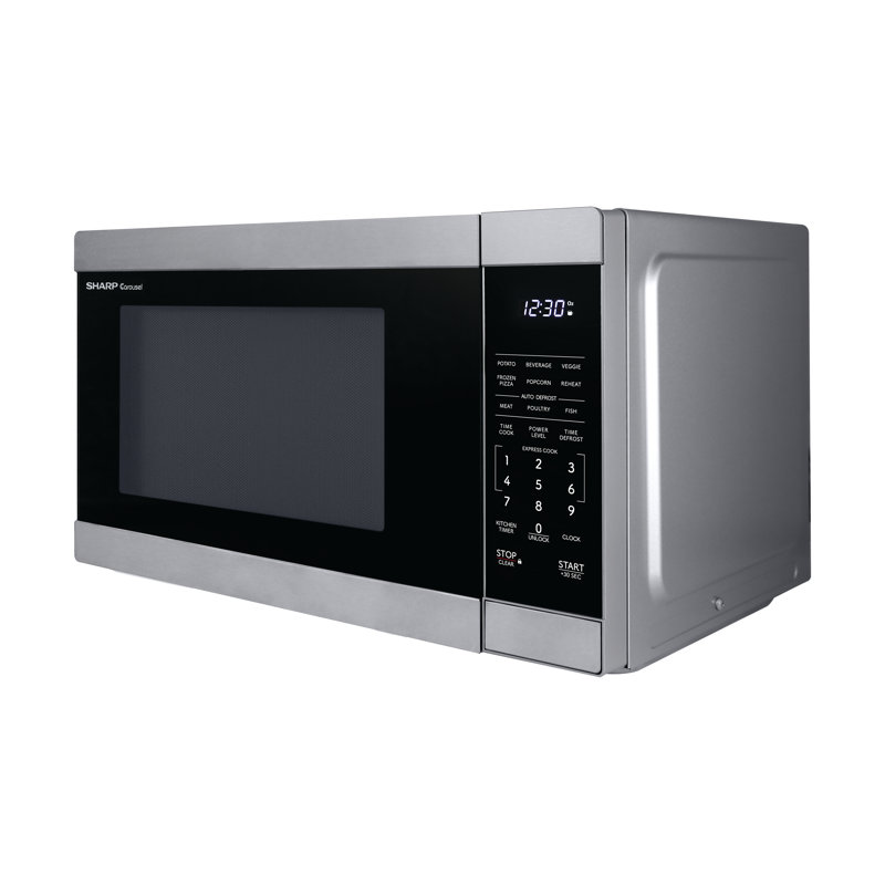 Four à micro-ondes de comptoir en acier inoxydable Carousel® Sharp SMC1162KSC, 1,1 pi³ pi., Auto-cuisson et dégivrage, parfait pour les petites cuisines, les dortoirs, les bureaux