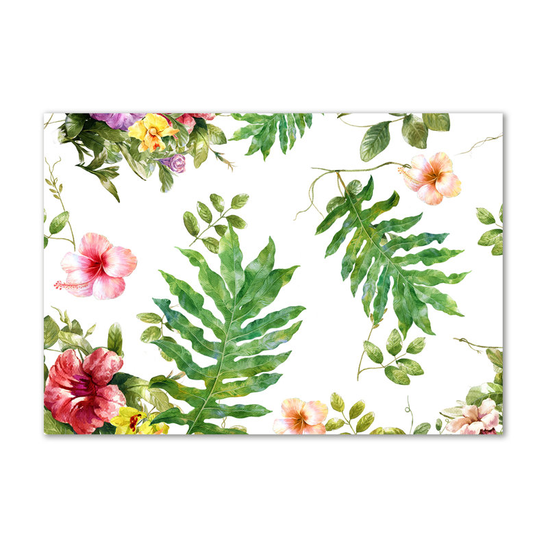 Floral Pattern - Wrapped Canvas Painting