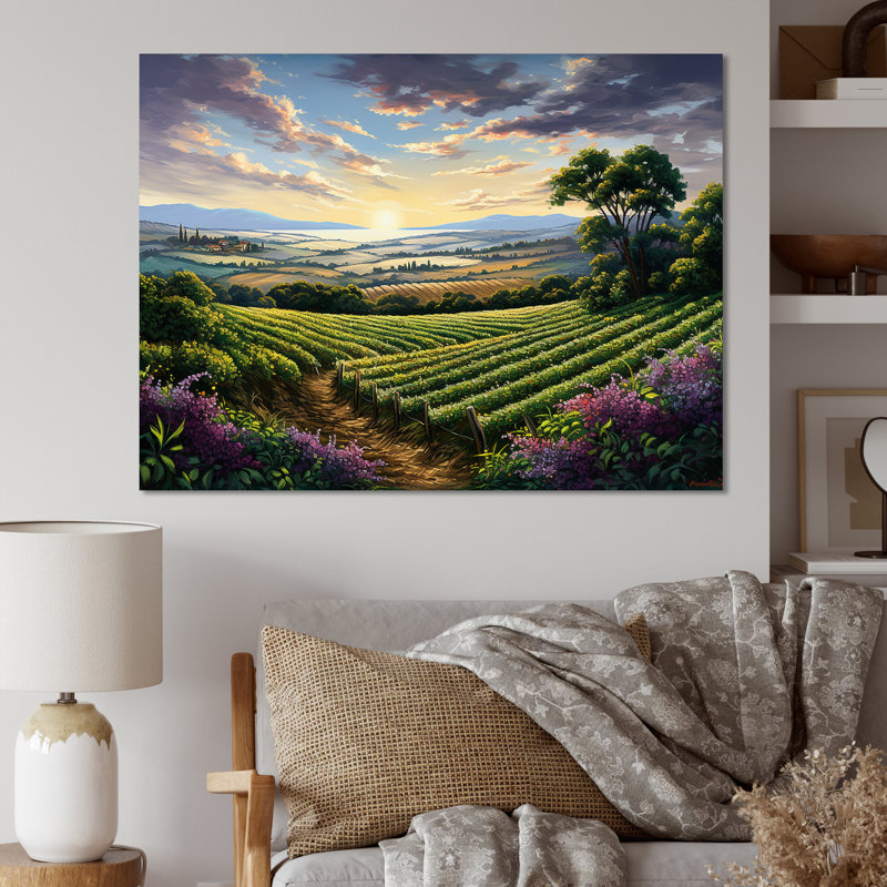 «Vineyard Charm», impression sur toile, Toile tendue, H 24 po x l 32 po