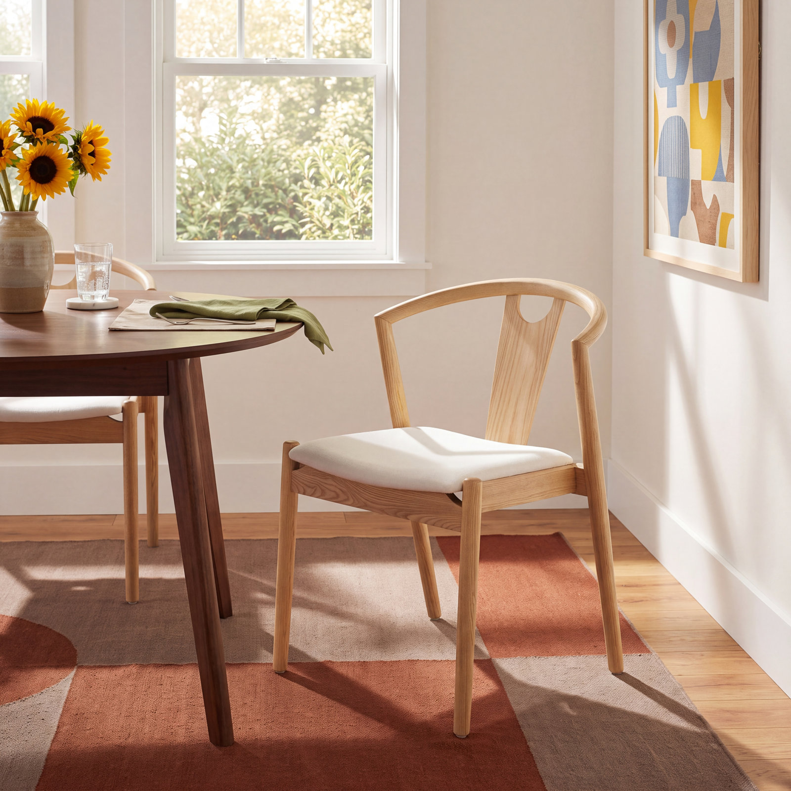 Ambra Dining Chair, White, 1