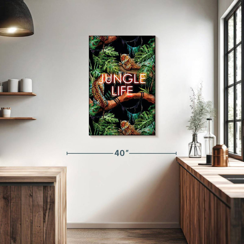 Alvord Jungle Life, typographie, H 36 po x l 24 po