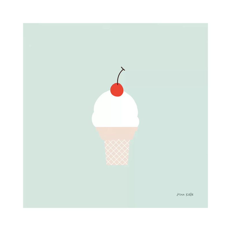Ice Cream Cone II by Ann Kelle - Wrapped Canvas Print, 93.98cm H x 93.98cm W x 1.91cm D