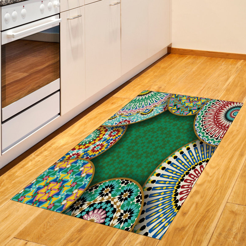Moroccan Retro High Density Long Fiber Poly Threads Decorative Area Rug Carpet, Rectangle 2'7" x 5'