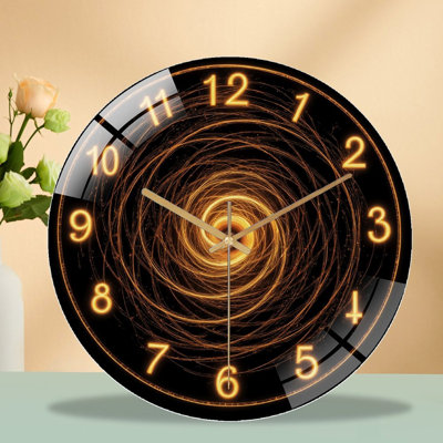 Horloge murale en or 12 po