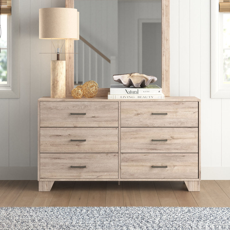 Commode double 6 tiroirs avec miroir Kaliana