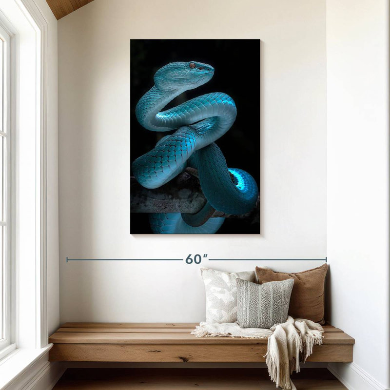 Brampt Glowing Blue Snake, 45" H x 30" W