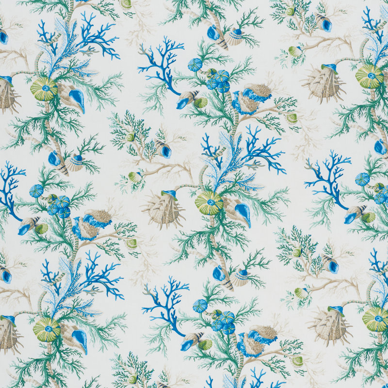 Del Tesoro Fabric, Blue/Green