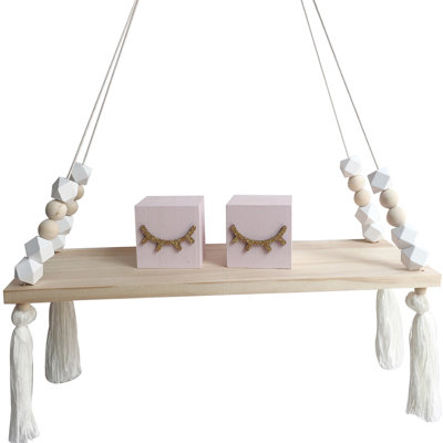 Hanging Board Tassels Multifunctional Wood Especial Hanging Bracket for Living Room